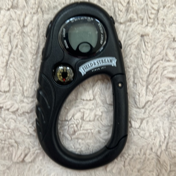 Field & Stream carabiner clip on watch compass, black,  New - Picture 9 of 16
